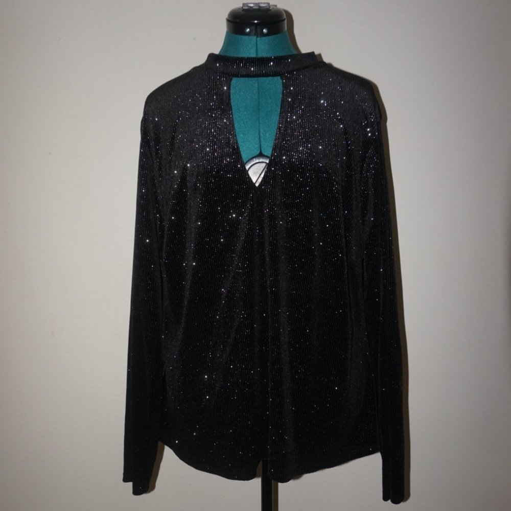Cute Black  Glitter Forever 21 Top